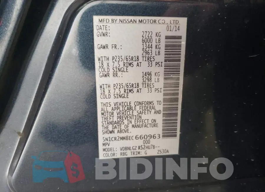 5N1CR2MM8EC660963 Photo# 14