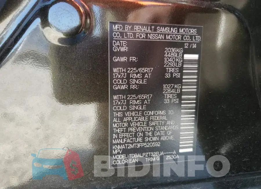 KNMAT2MT3FP520592 Photo# 13