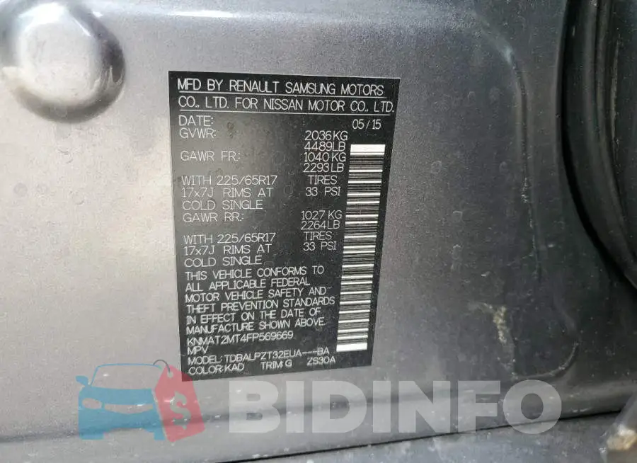 KNMAT2MT4FP569669 Photo# 14
