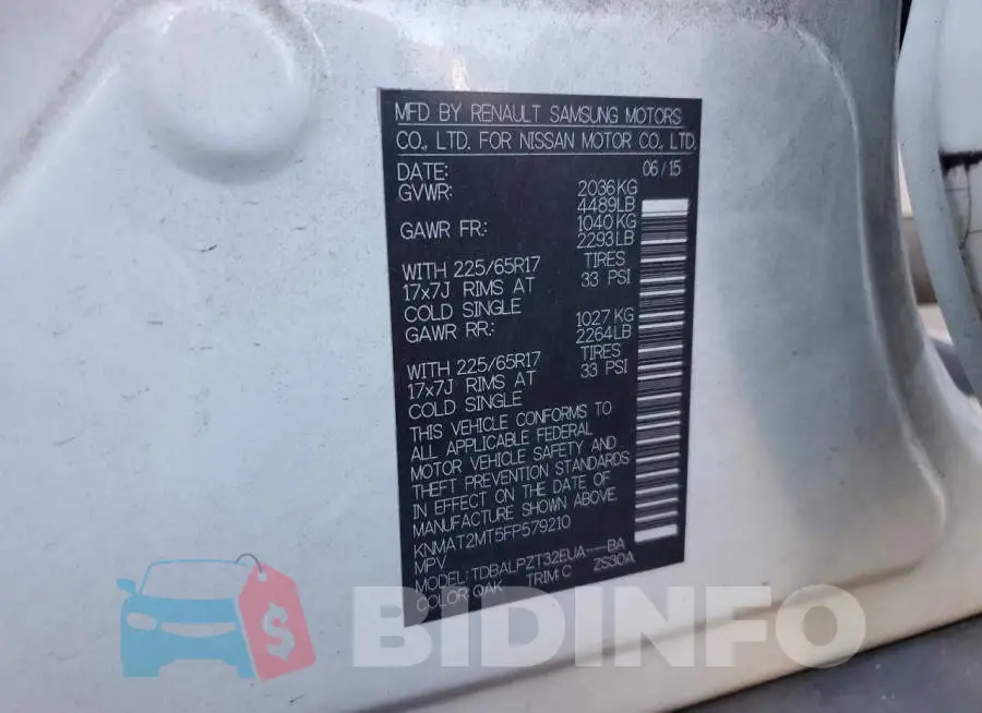 KNMAT2MT5FP579210 Photo# 13