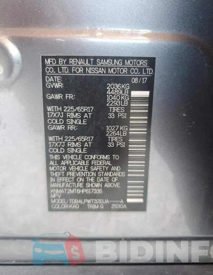 KNMAT2MT6HP617336 Photo# 13