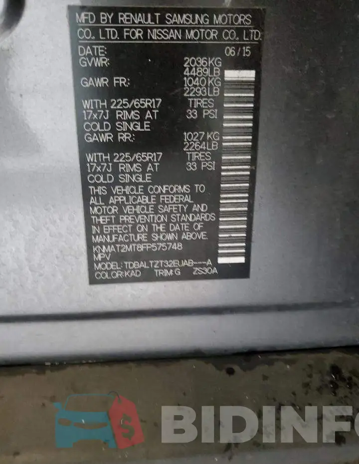 KNMAT2MT8FP575748 Photo# 13