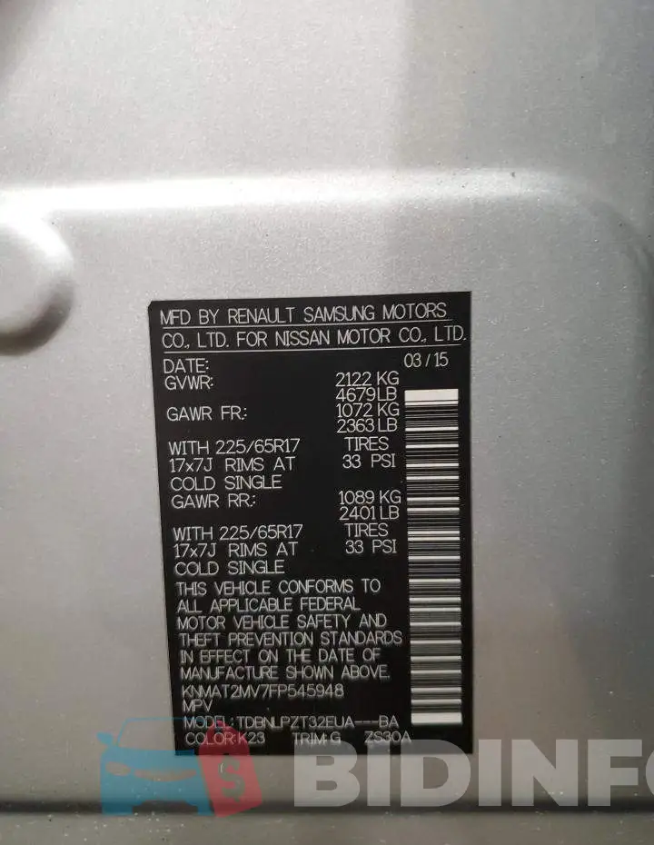 KNMAT2MV7FP545948 Photo# 12