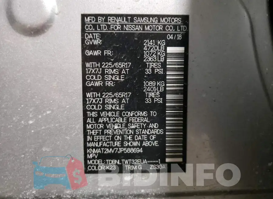 KNMAT2MV7JP588694 Photo# 13