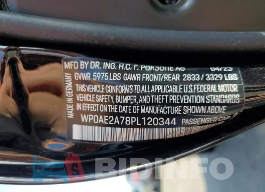 WP0AE2A78PL120344 Photo# 12