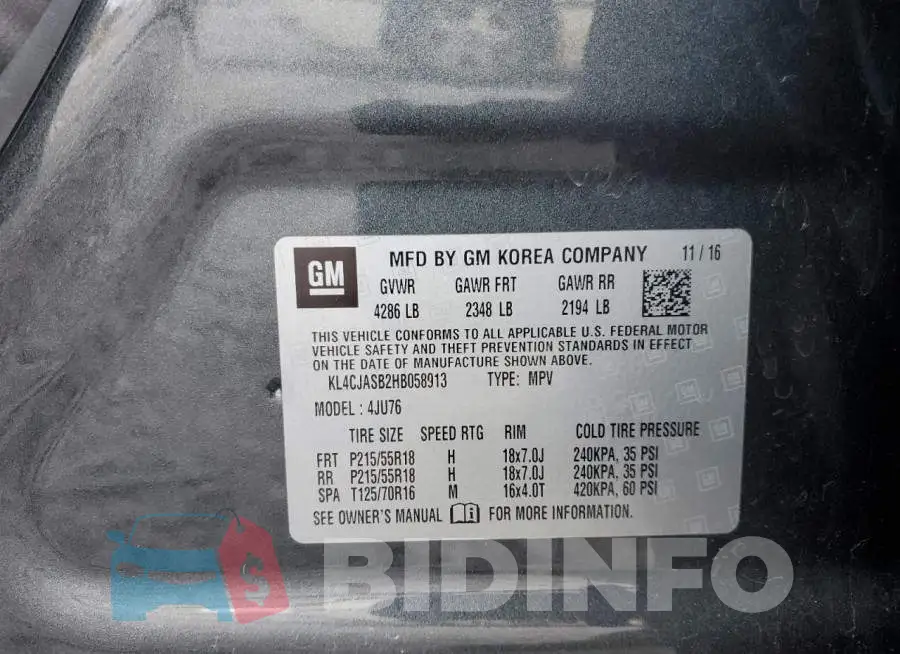 KL4CJASB2HB058913 Photo# 12