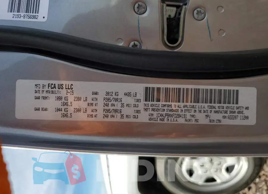 1C4NJPBAXFD284191 Photo# 12