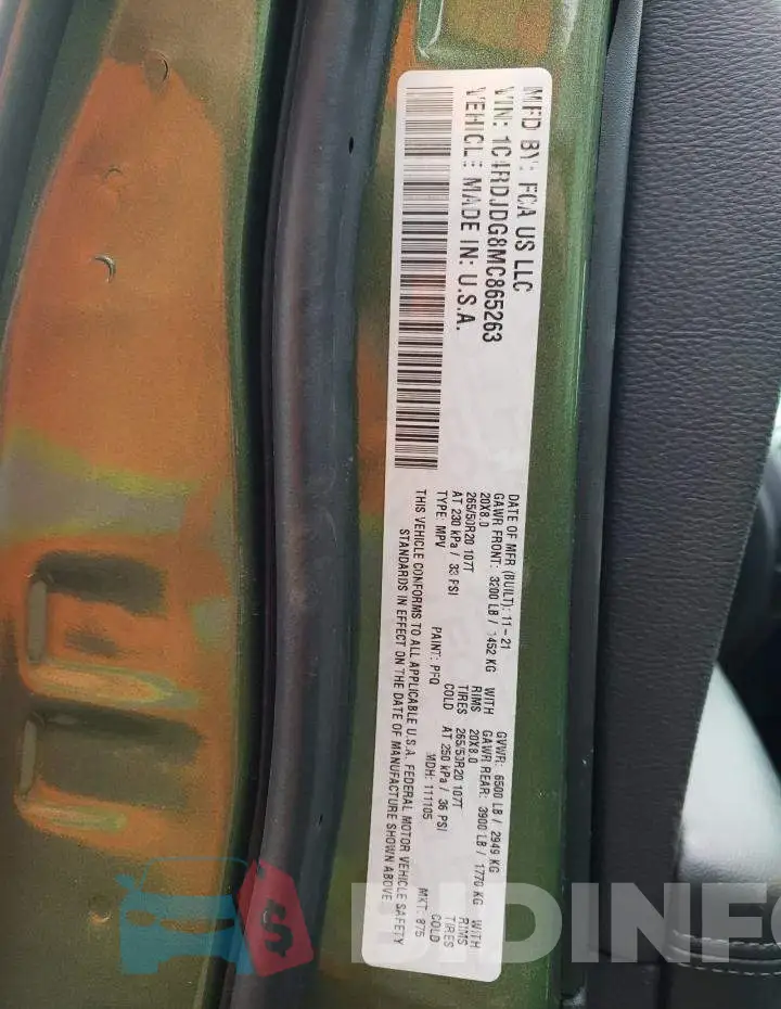 1C4RDJDG8MC865263 Photo# 14
