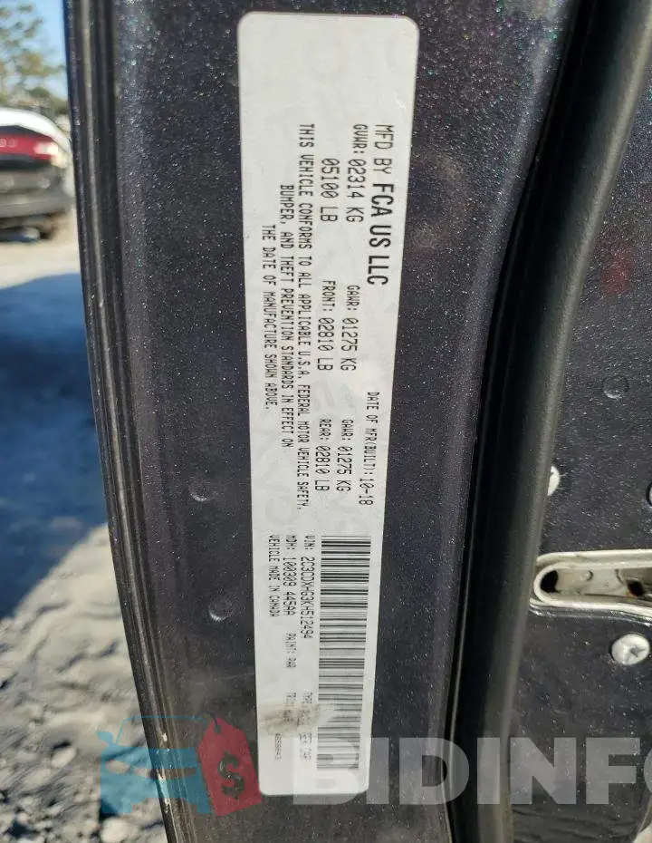 2C3CDXHG3KH512494 Photo# 12
