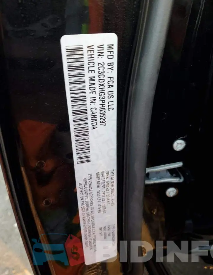 2C3CDXHG3PH635297 Photo# 12