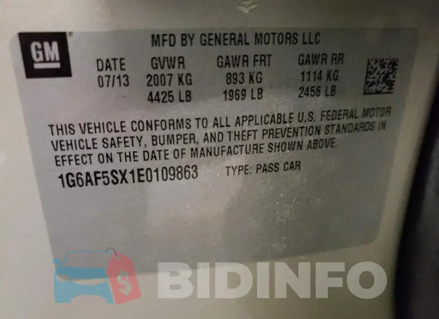 1G6AF5SX1E0109863 Photo# 12