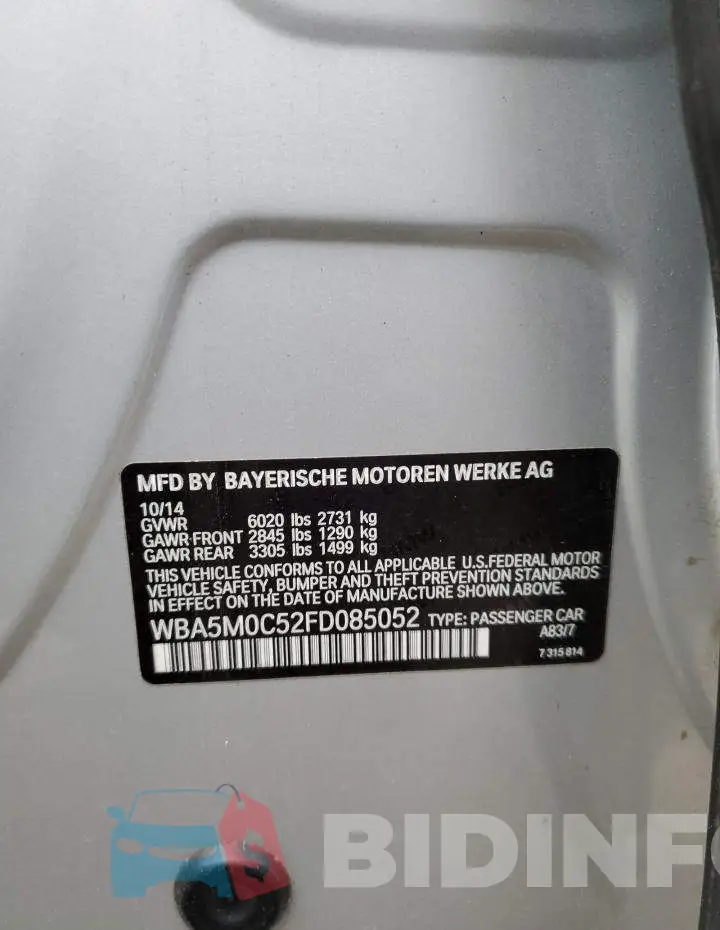 WBA5M0C52FD085052 Photo# 12