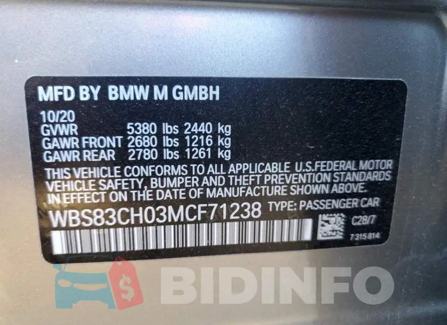 WBS83CH03MCF71238 Photo# 10