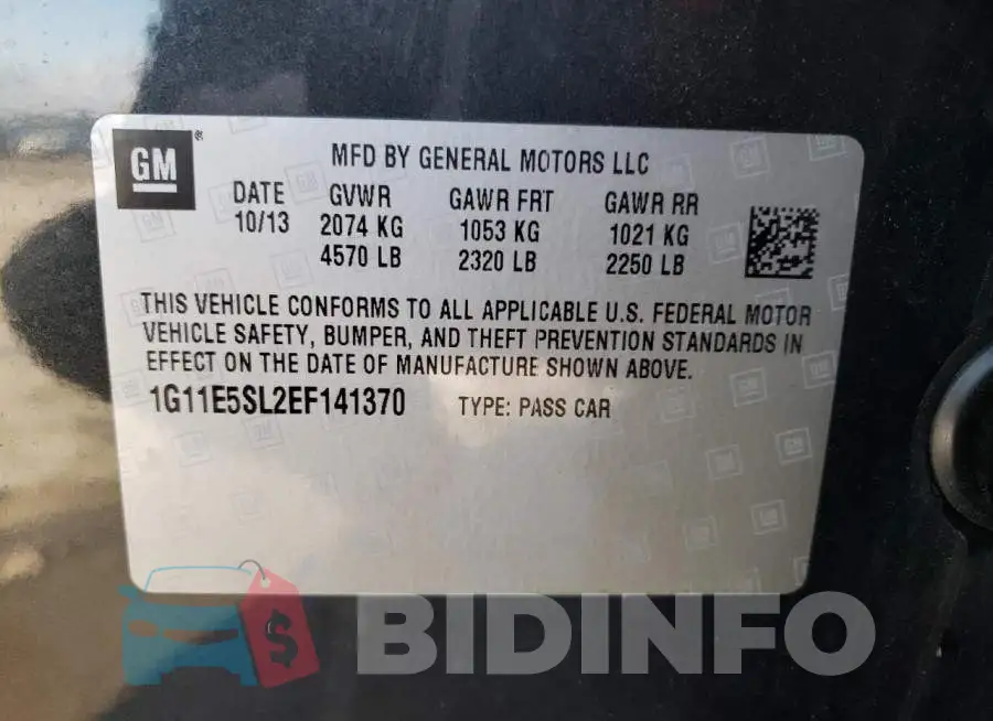 1G11E5SL2EF141370 Photo# 12
