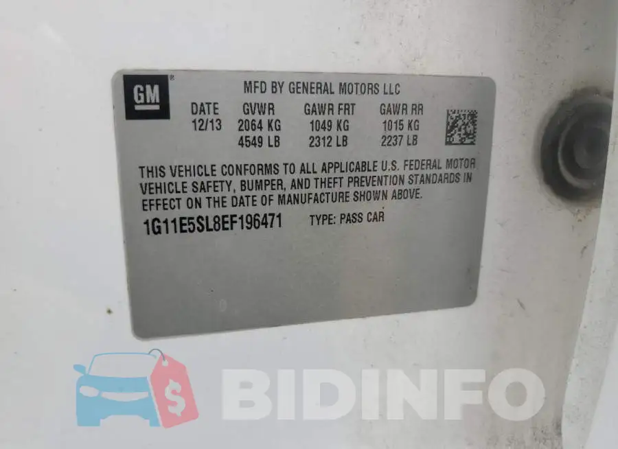1G11E5SL8EF196471 Photo# 13