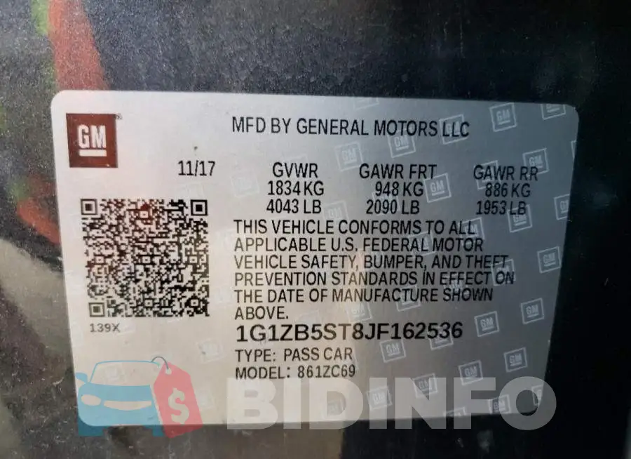 1G1ZB5ST8JF162536 Photo# 12
