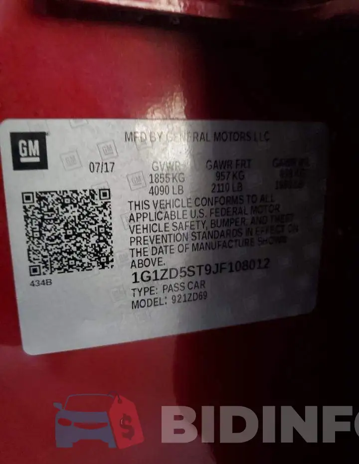 1G1ZD5ST9JF108012 Photo# 12