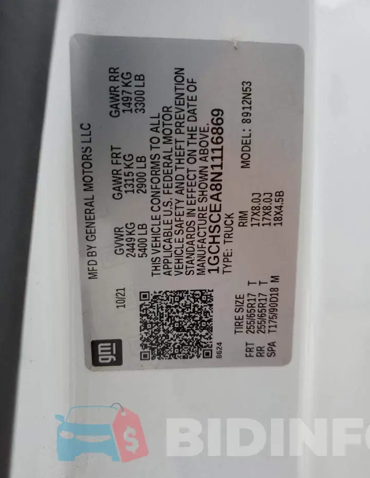 1GCHSCEA8N1116869 Photo# 12