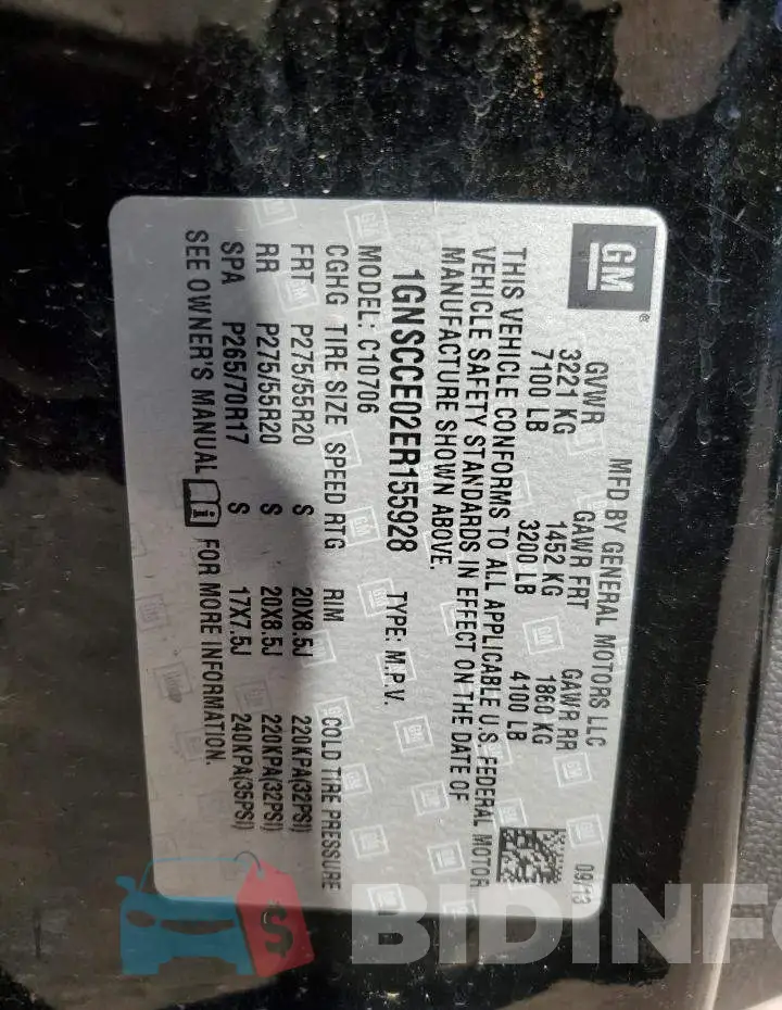 1GNSCCE02ER155928 Photo# 12