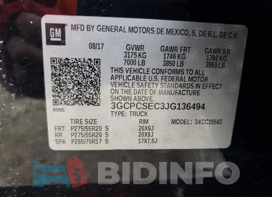 3GCPCSEC3JG136494 Photo# 12