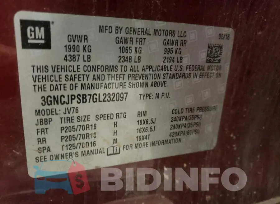 3GNCJPSB7GL232097 Photo# 12