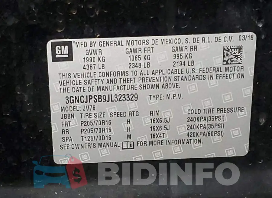 3GNCJPSB9JL323329 Photo# 12