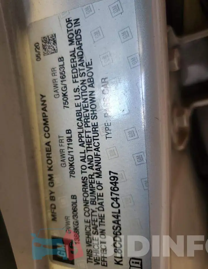 KL8CD6SA4LC476497 Photo# 12