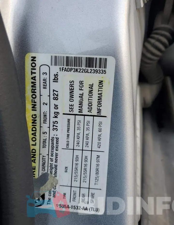 1FADP3K22GL239335 Photo# 12