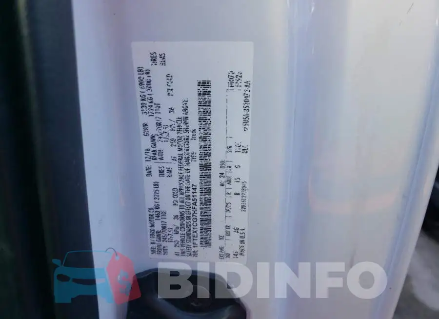 1FTEX1CG7HFA51147 Photo# 12