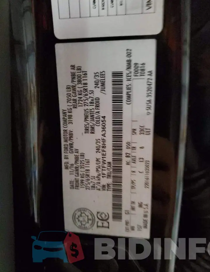 1FTFW1EF8HFA36054 Photo# 12