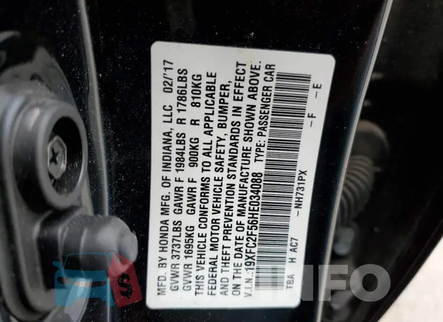 19XFC2F56HE034088 Photo# 12