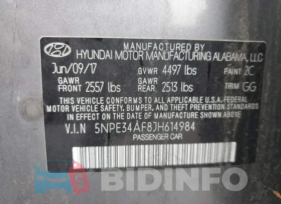 5NPE34AF8JH614984 Photo# 13