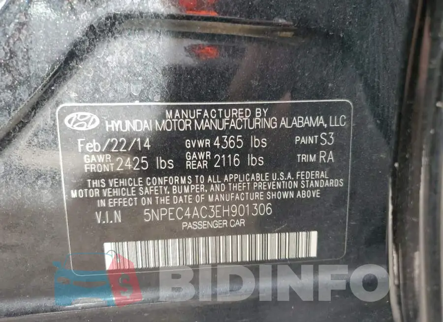 5NPEC4AC3EH901306 Photo# 12