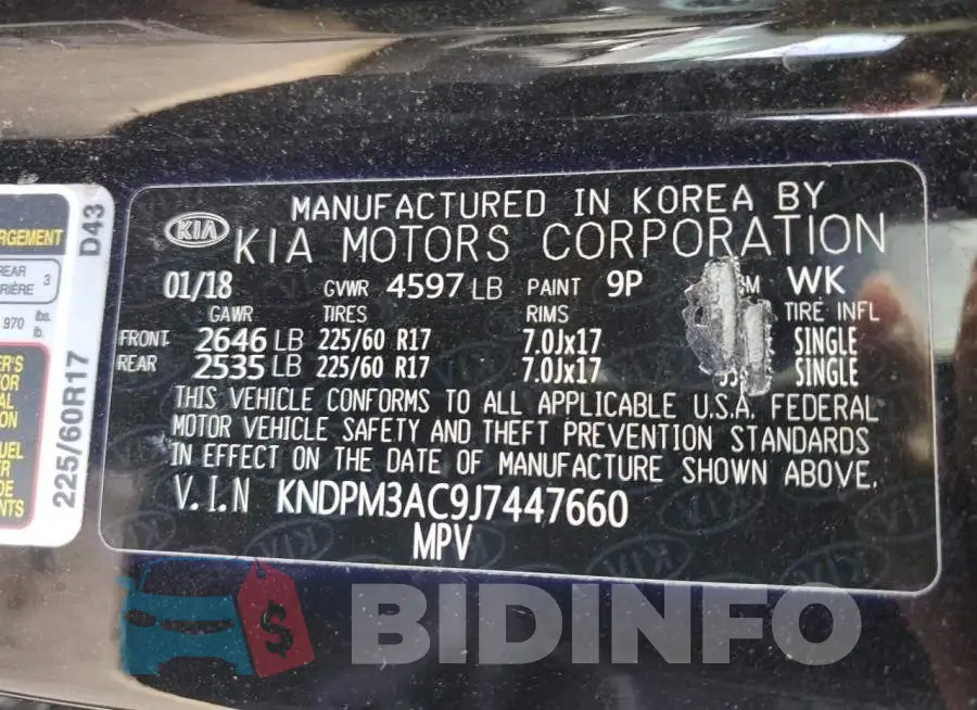KNDPM3AC9J7447660 Photo# 13