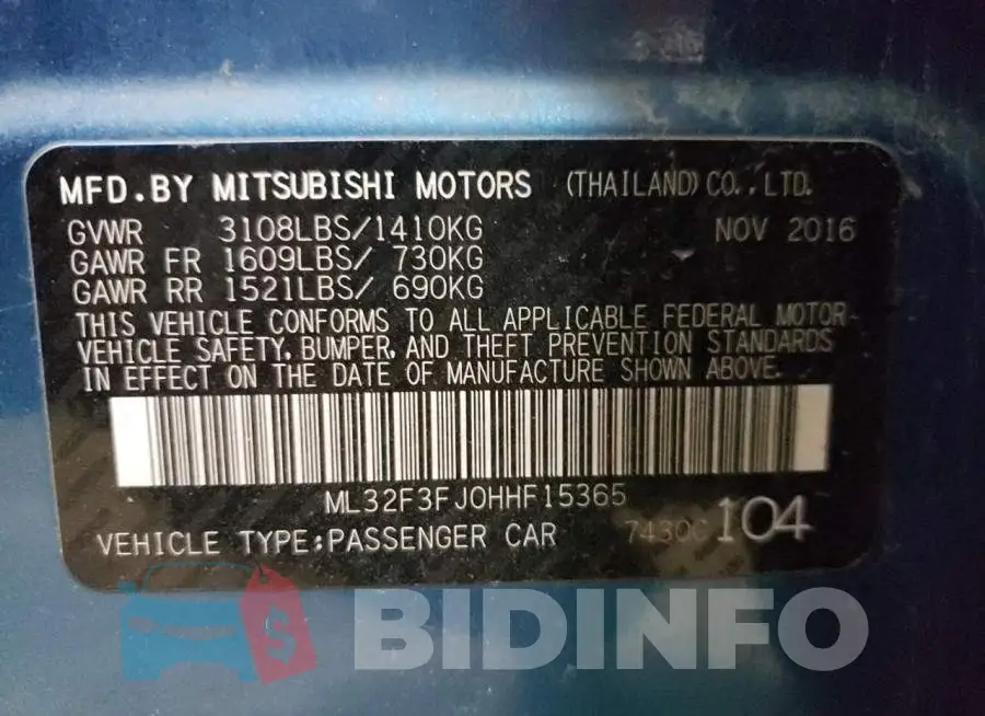 ML32F3FJ0HHF15365 Photo# 13