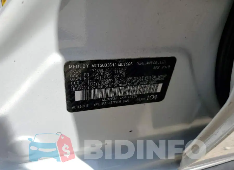 ML32F3FJ7KHF16374 Photo# 12