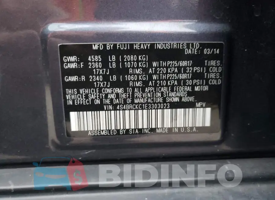 4S4BRCKC1E3303023 Photo# 13