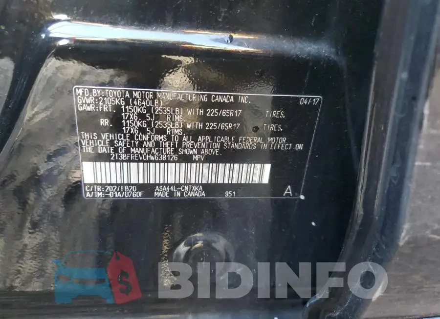 2T3BFREV0HW638126 Photo# 12
