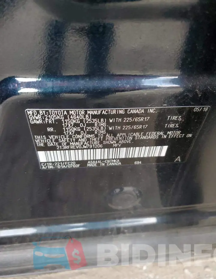 2T3RFREV0JW791206 Photo# 12