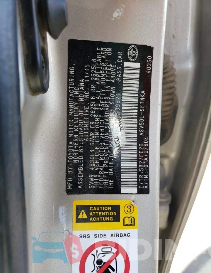 4T4BF1FK1GR539821 Photo# 12