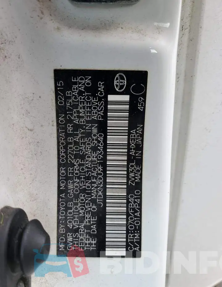 JTDKN3DU9F1934640 Photo# 13