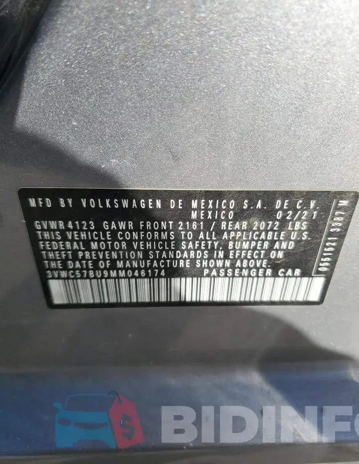 3VWC57BU9MM046174 Photo# 13