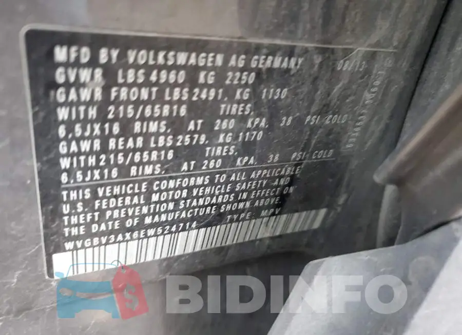 WVGBV3AX6EW524714 Photo# 12