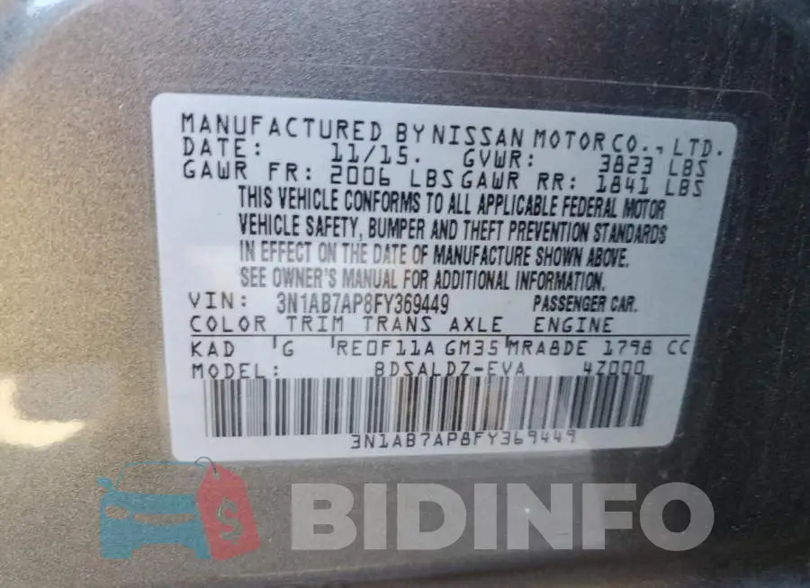 3N1AB7AP8FY369449 Photo# 12