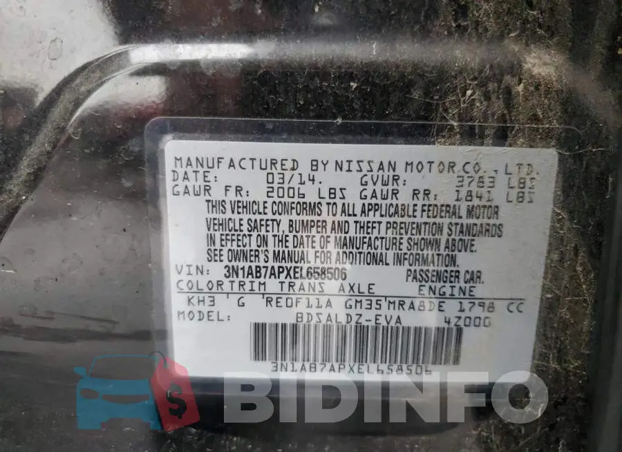 3N1AB7APXEL658506 Photo# 12