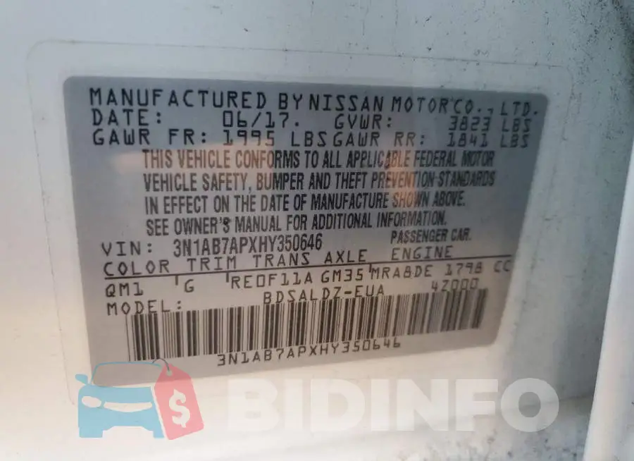 3N1AB7APXHY350646 Photo# 13