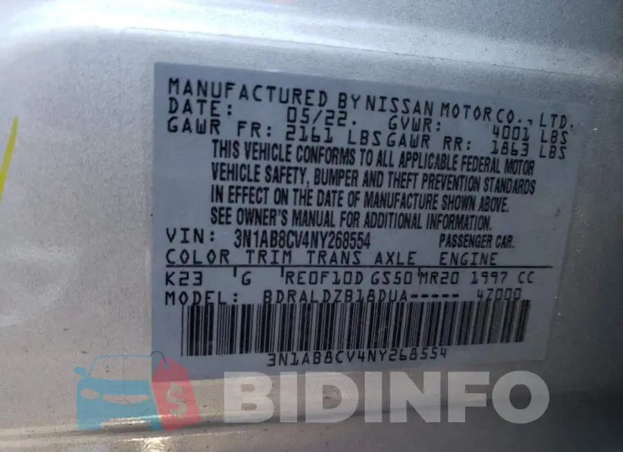 3N1AB8CV4NY268554 Photo# 12