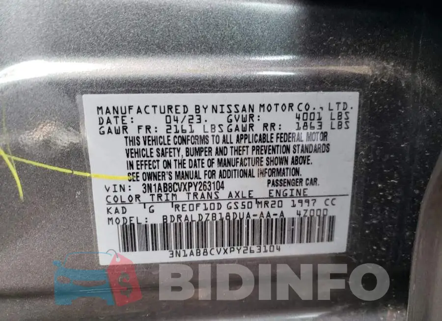 3N1AB8CVXPY263104 Photo# 12