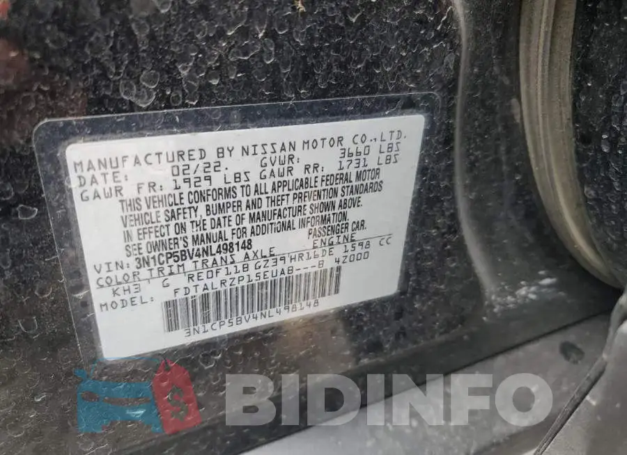 3N1CP5BV4NL498148 Photo# 12