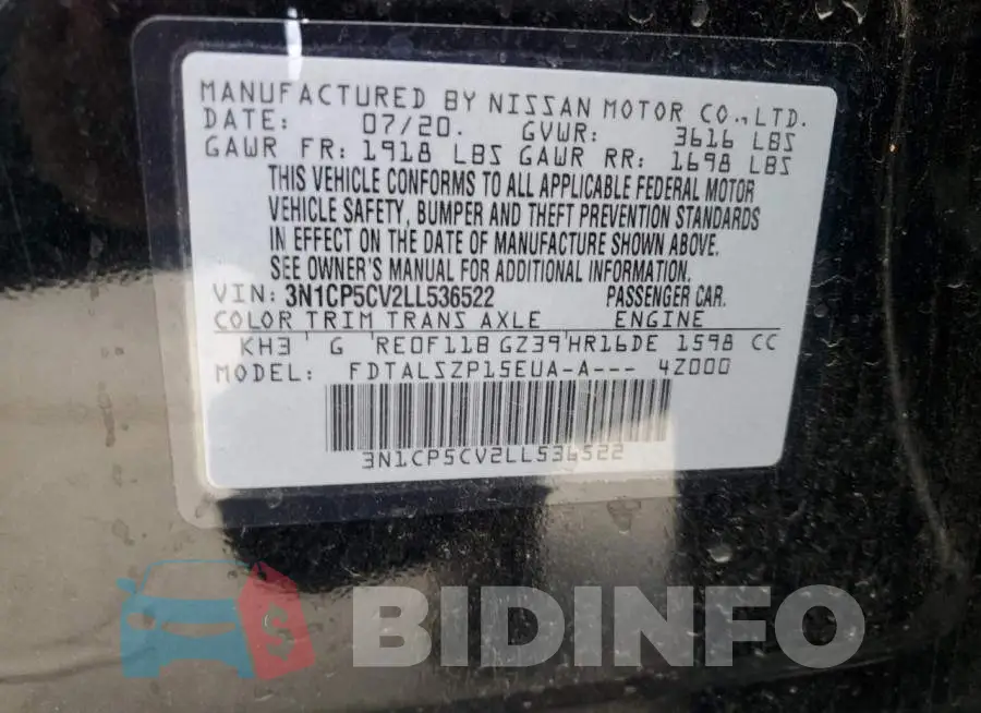 3N1CP5CV2LL536522 Photo# 14
